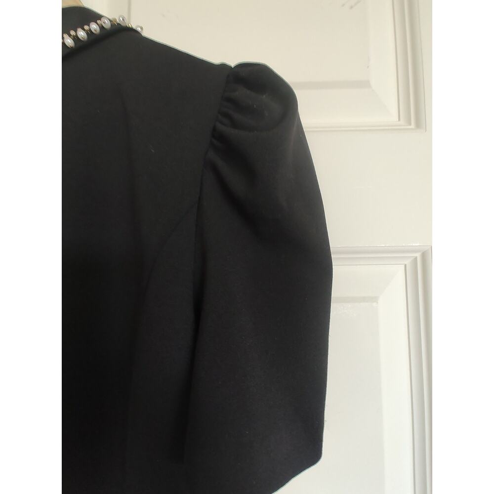 Karl Lagerfeld Black, Pearl Embellished- Gold Tone Mini Dress Size 12 $150 - Picture 7 of 15